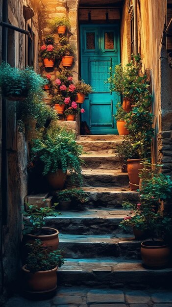 A door in a narrow alley