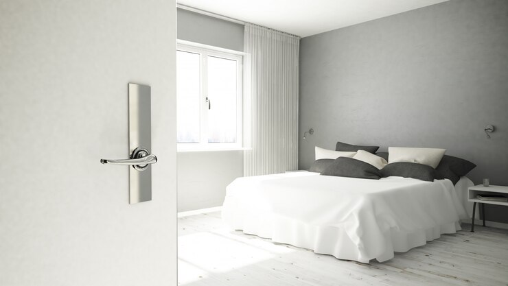 Door opening hotel room