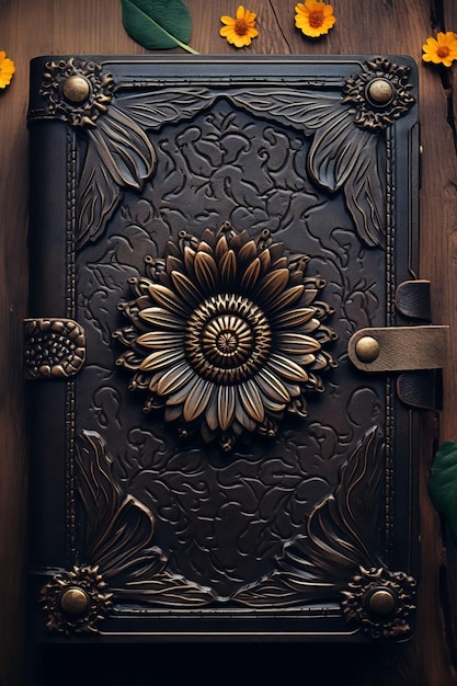 a door with a flower on it