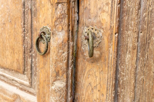 A door with ring knob in it