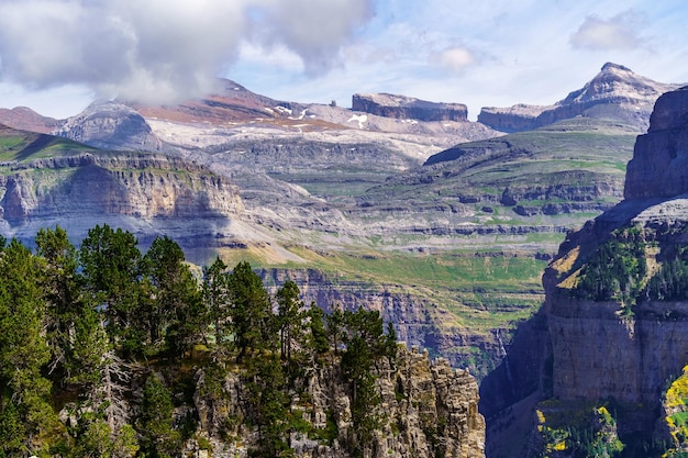 Doorgang tussen valleien van de grens van de Pyreneeën tussen Frankrijk en Spanje