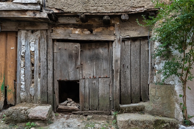 Doors  in the ancient village of La Alberca Salamanca Spain