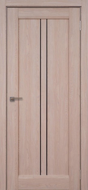 Doors made of wood with a handle