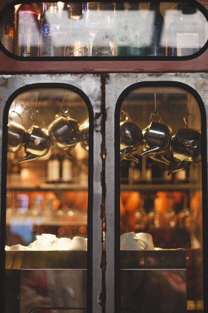 Doors in the restaurant