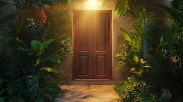 Photo doorway to paradise concept art