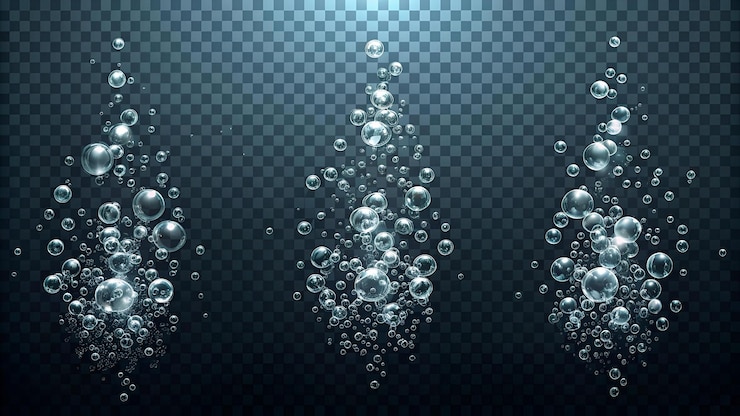 Foto doorzichtige bubbels op een doorzichtige achtergrond