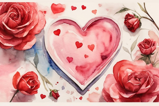 Doos met smakelijke macarons roosbloemen en harten op witte achtergrond Valentijnsdagviering
