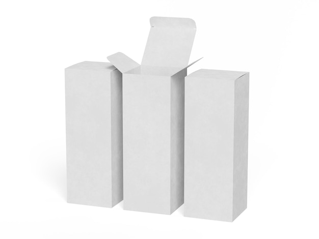 Doosverpakking wit achtergrondkartonpapier met realistische textuur