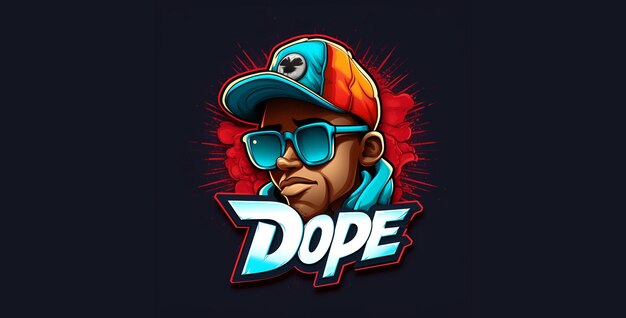 dope tshirt sticker logo Generatieve Ai-inhoud