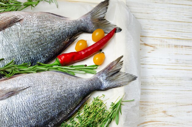 Dorado fish with herbs