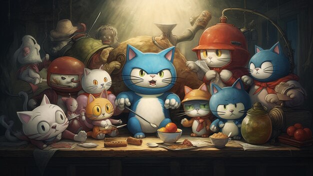 Photo doraemon and friends