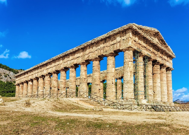 Doric temple at Segesta on Sicily, Italy