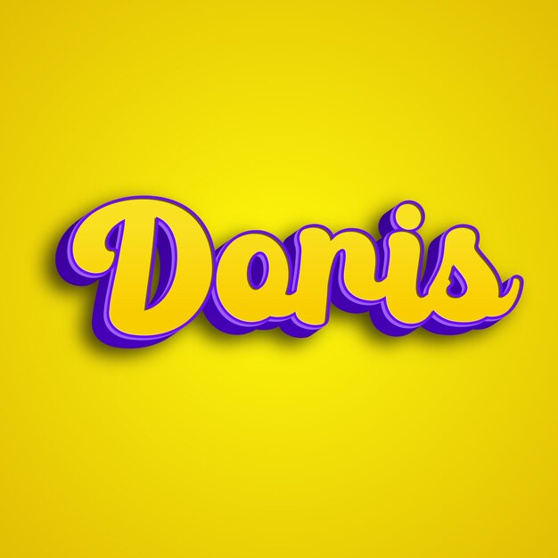 Doris typography 3d design yellow pink white background photo jpg