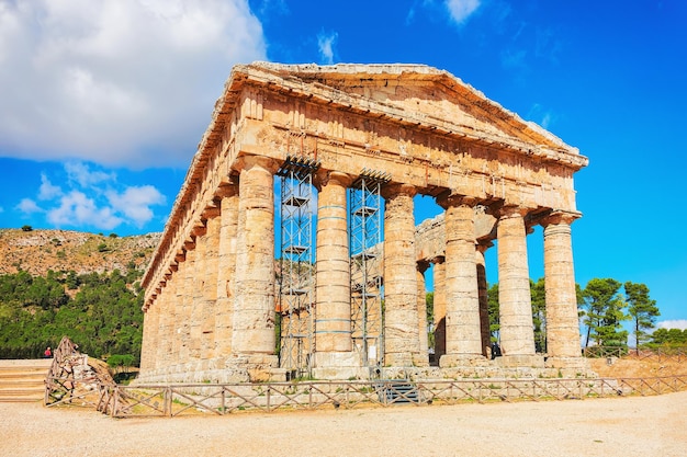 Dorische tempel in Segesta op Sicilië, Italië