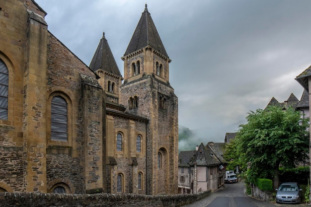 Dorp van Conques in Frankrijk