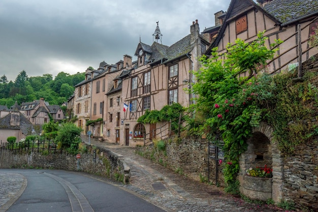 Dorp van Conques in Frankrijk