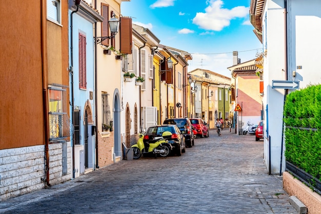 Dorp van vissers san giuliano in rimini, italië.