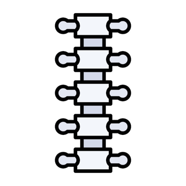 dorsal spine flat illustration
