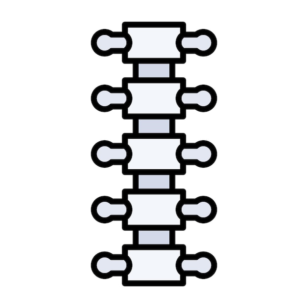 背椎のフラットの図