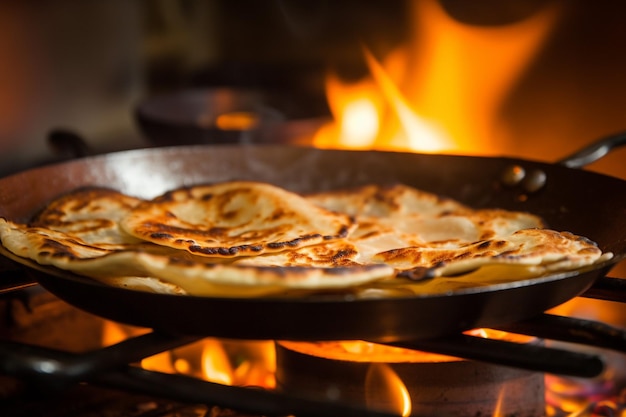 Foto dosa being cooked on a modern electric griddle