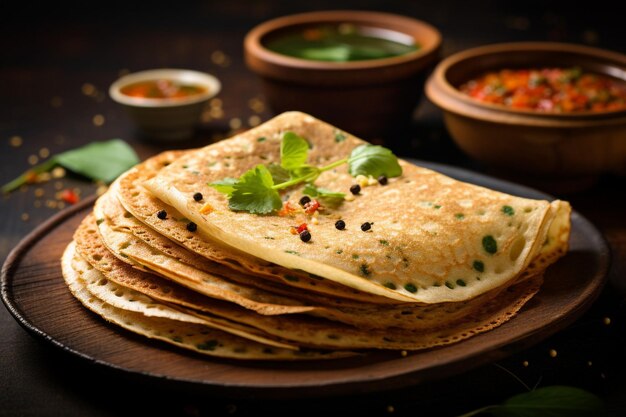 Dosa or tosai is a pancake from south india rice and black lentils and salt