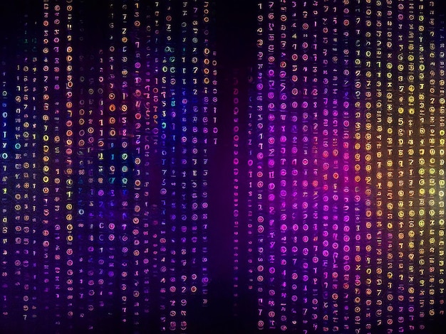 dot grid binaire codes getallen neon textuur effect hd beeld downloaden genereer een boeiende 4K resolutie