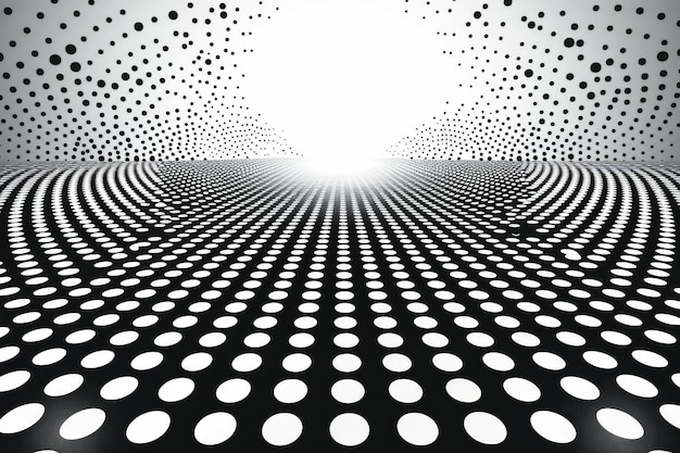 Фото Точечный круг современный в полутоне черно-белом