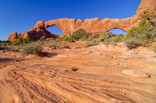 Double Arch Arches National Park Utah USA
