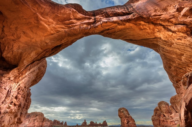 Double Arch Splendor 4K Ultra HD View at Arches National Park Utah USA