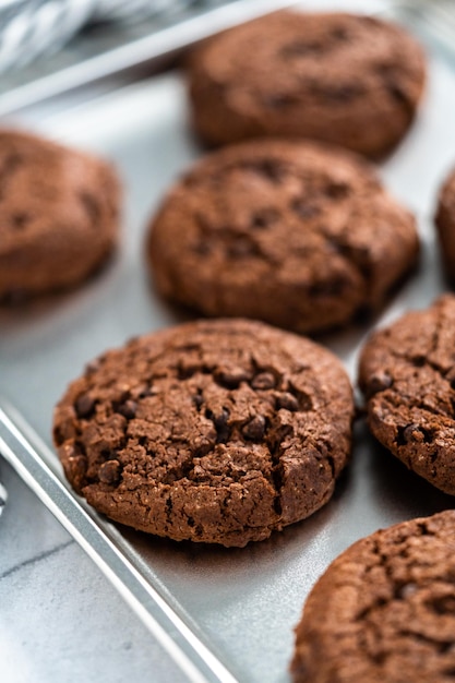 Double chocolate chip cookies