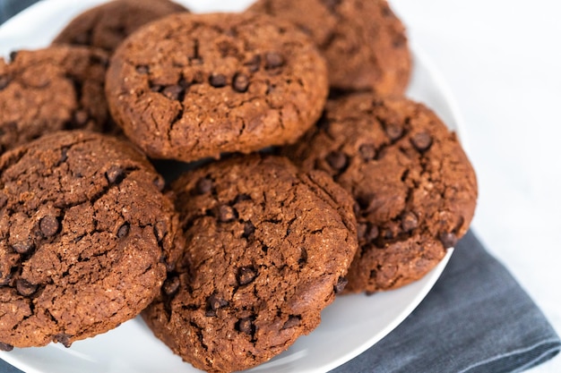 Double chocolate chip cookies