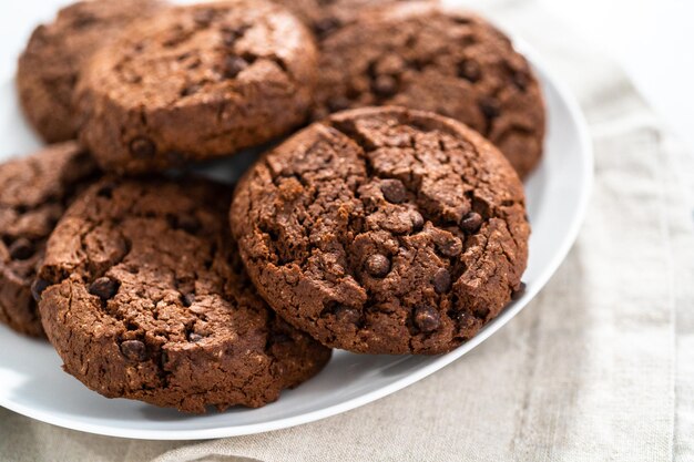 Double chocolate chip cookies