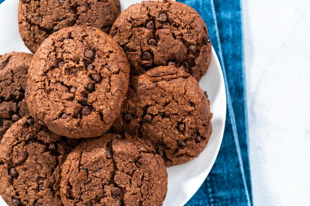 Double chocolate chip cookies