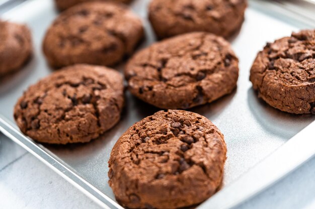 Double chocolate chip cookies