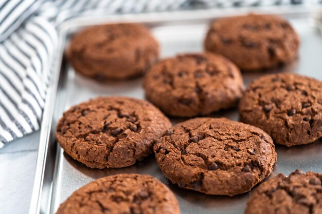 Double chocolate chip cookies