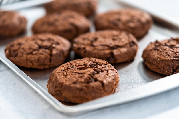 Double chocolate chip cookies