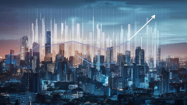 Double exposure business network on trading graph and city