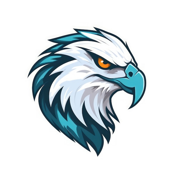 Double Exposure Cartoon Hawk Logo for Esports Generative AI