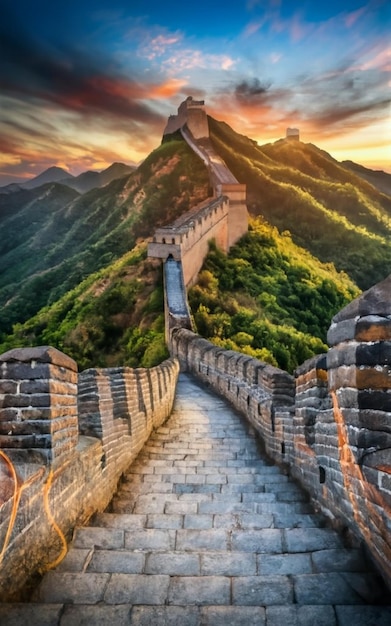 ダブルエクスポージャー 中国大壁