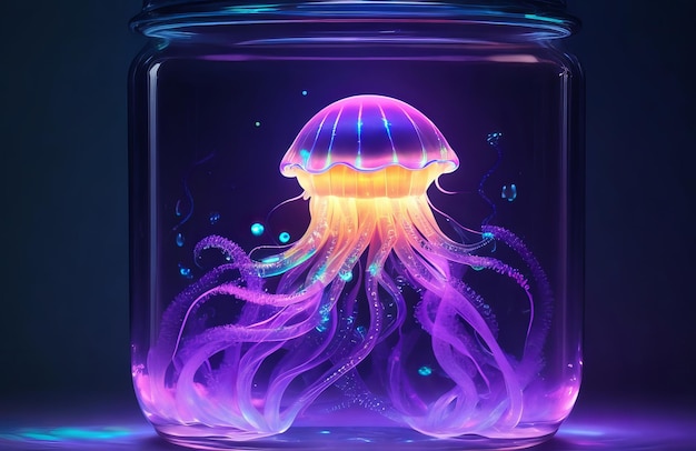 Double exposure shot of an ultra detailed jelly nice illustrations