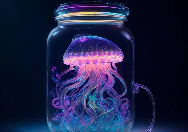 Double exposure shot of an ultra detailed jelly nice illustrations