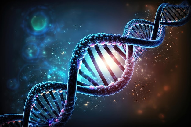 Двойная спираль ДНК с ее замысловатыми поворотами Генеративный ИИ