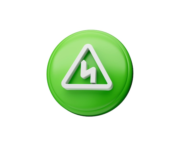 Double Left Turn sign on on green background 3d illustration