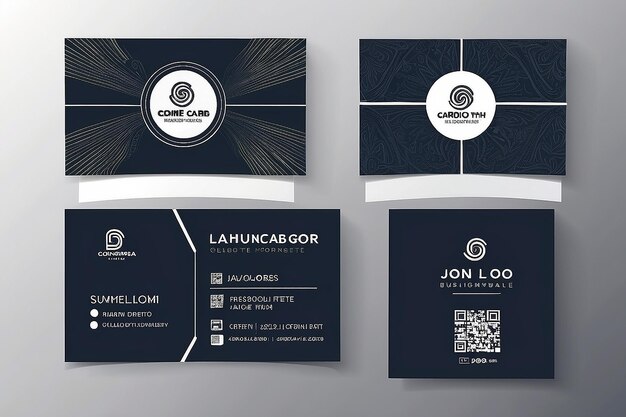 Foto doublesided creative business card vector design template print klaar