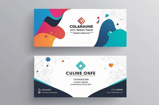 Photo doublesided creative business card vector design template print ready