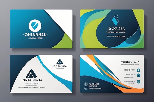 Foto doublesided creative business card vector design template pronto per la stampa