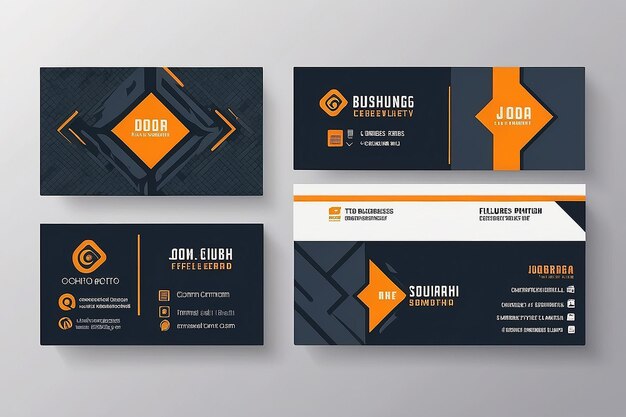 Foto doublesided creative business card vector design template pronto per la stampa