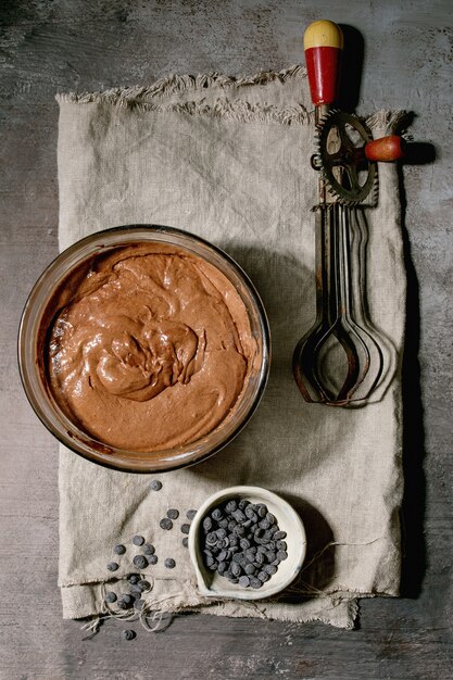 Dough for baking brownies