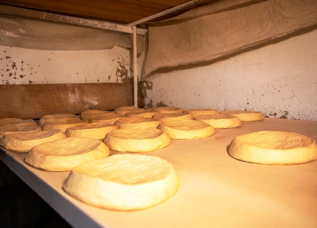 Dough forms for Uzbek flatbread