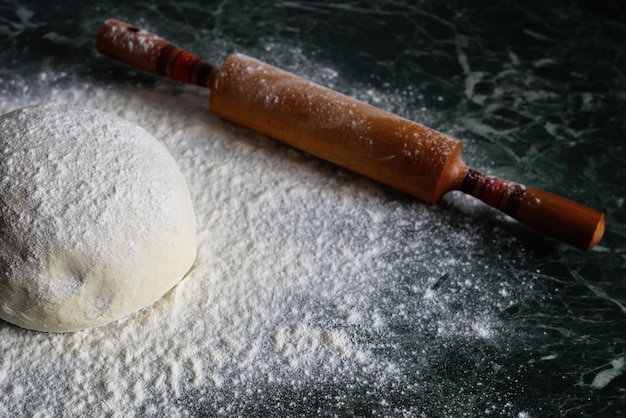 Dough knead flour bakery